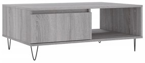 Tavolino da salotto grigio sonoma 90x60x35 cm legno multistrato