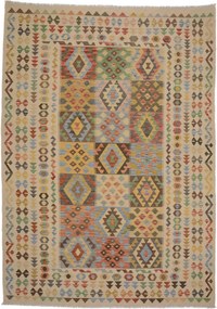 Kilim Tappeto 200x290 Beige (Afghanistan) Tessuto A Mano