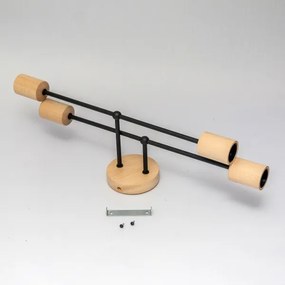 Plafoniera da soffitto CAMBRIDGE 4xE27/15W/230V pino