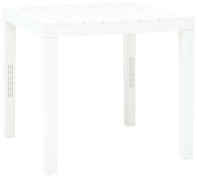 Tavolo da giardino bianco 78x78x72 cm in plastica