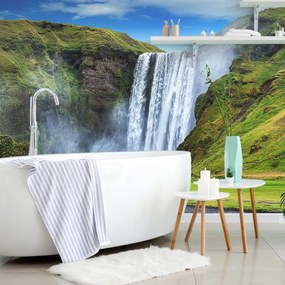 Carta da parati autoadesiva – Cascata iconica in Islanda