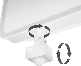 Faro LED 50W IP65 Bianco con Sensore di Movimento e OSRAM chip LED Colore Bianco Caldo 3.000K