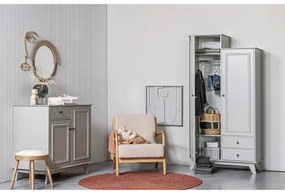 Cassettiera bassa per bambini grigio chiaro in legno di pino 98x93 cm Lily - WOOOD