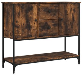 Credenza rovere fumo 100x36x85 cm in legno multistrato