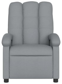 Poltrona massaggiante reclinabile grigio chiaro in tessuto