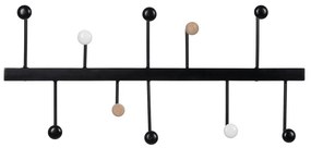 Appendiabiti da parete in metallo nero - Ixia