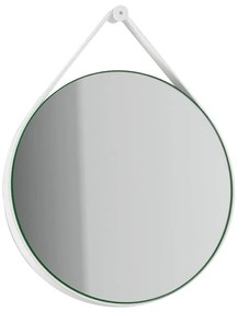 Specchio kiwi tondo in metallo bianco Ø 70 cm