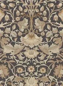 Morris & Co Carta da parati Pure Lodden - Charcoal/ Gold