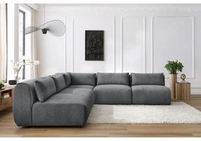 Divano angolare grigio (variabile) Jeanne - Bobochic Paris