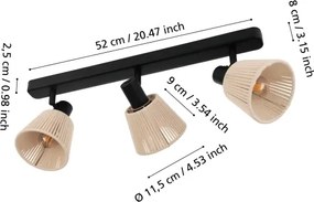 Eglo 44141 - Faretto SEAGARD 3xE14/40W/230V beige/nero