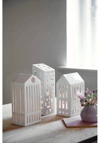 Portacandele in ceramica per tea light Urbania Lighthouse High Building - Kähler Design