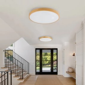 Brilagi-LED lampada dimmerabile GLASS POOL DOUBLE LED/80W/230V 60 cm, finitura effetto legno + telecomando