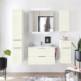 Mobile da bagno sotto lavabo PELIPAL Madeo bianco L 80 x H 48 x P 45 cm 2 cassetti, lavabo non incluso