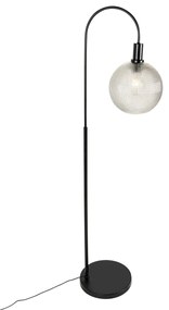 Lampada da terra di design nera con vetro fumé - Chico