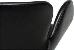 Sedia da pranzo nera in imbottito con braccioli Gaia – DAN-FORM Denmark