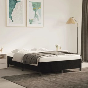 Giroletto Senza Materasso Nero 140x200 Cm İn Velluto /