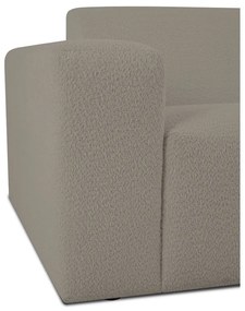 Divano angolare marrone chiaro in tessuto bouclé (angolo destro) Roxy - Scandic