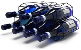 Portabottiglie in metallo nero - Leopold Vienna