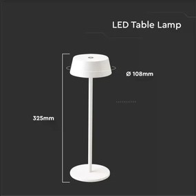 Lampada da tavolo LED da esterno dimmerabile touch LED/2W/5V IP54 bianca