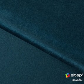 Letto singolo imbottito blu scuro con contenitore con rete inclusa 90x200 cm Lamica – ELTAP