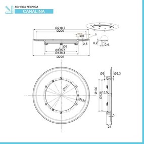 Scarico doccia a pavimento con griglia e sifone 10x10 cm acciaio inox cromato