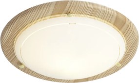 Plafoniera classica naturale con vetro bianco - Mesiac