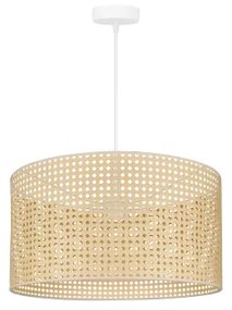 Duolla - Lampadario a sospensione con filo ROLLER RATTAN 1xE27/15W/230V diametro 45 cm beige
