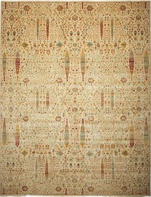 Samarkand Tappeto orientale 400x310 Beige (Pakistan) Annodato A Mano