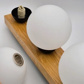 Lampadario a plafone MATTE 2xE27/15W/230V + 3xG9/5W/230V nero/quercia