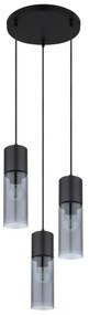 Globo 21000-3HB - Lampadario a sospensione con filo ANNIKA 3xE27/25W/230V diametro 30 cm nero