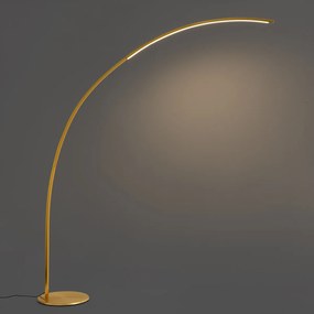 Lampada ad arco moderna ottone con LED e dimmer touch - Arlow