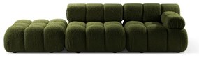 Divano componibile verde con rivestimento in bouclé 288 cm Bellis – Micadoni