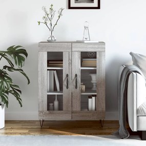 Credenza Grigio Sonoma 69,5x34x90 Cm İn Legno Multistrato /