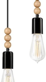 Lampadario a cavo SIMON 5xE27/60W/230V nero