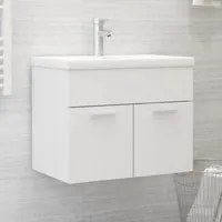 Mobile Bagno con Lavabo Integrato Bianco in Truciolato 3071270