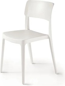 Sedia impilabile da giardino in polipropilene - FRA Bianco 2 pezzi