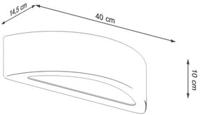Sollux SL.0994 - Applique ATENA 1xE27/60W/230V cemento