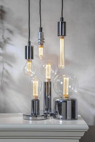 Supporto per lampada argentato 10 cm Glans – Star Trading