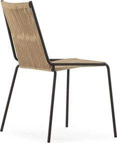 Sedie da pranzo in set beige in metallo impilabili 2 pz Emily – Marckeric