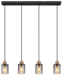 Globo 15707-4H - Lampadario a sospensione con filo REID 4xE27/15W/230V