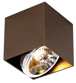 Faretto da incasso di design bronzo scuro quadrato girevole e inclinabile - Box