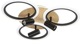 Plafoniera LED dimmerabile LED/70W/230V 3000-6500K nero/marrone + +TC