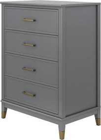 Cassettiera grigia , 75 x 106 cm Westerleigh - CosmoLiving by Cosmopolitan