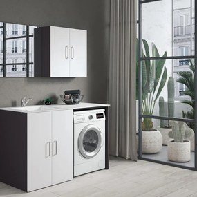 Lavatoio per bucato in resina bianco Desi vasca sinistra L141 P68 cm