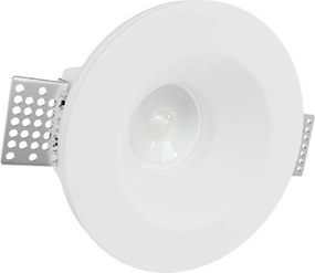 Portafaretto Rotondo Ø130x45mm GU10 in Gesso Pitturabile