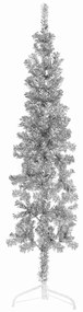 Albero Natale Artificiale Sottile A Metà Supporto Argento 120cm /