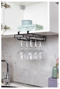 Supporto nero sotto il ripiano in vetro - Wenko