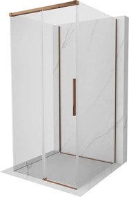 Mexen Rox-3S cabina doccia scorrevole a 3 lati 100 x 100 cm, trasparente, oro rosa - 8C2-100-100-60-00-3S
