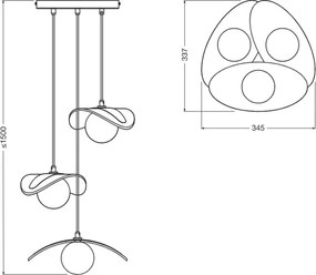 Osram - Lampadario a sospensione con cavo DECOR PEARL 3xG9/5W/230V beige