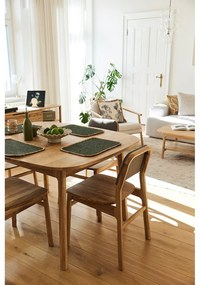 Tavolo da pranzo pieghevole in legno di quercia di colore naturale 100x120 cm Twig - The Beds